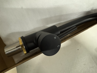 Wastafelmengkraan zwart WB